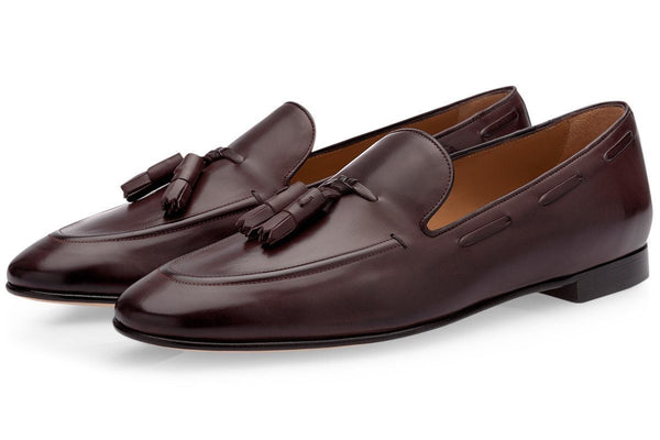 Superglamourous Louis Rivareno Men\'s US 12 EU 45 Cocoa Jacquard Tassel Loafer Superglamourous Shoes | MensDesignerShoe.com main image 2