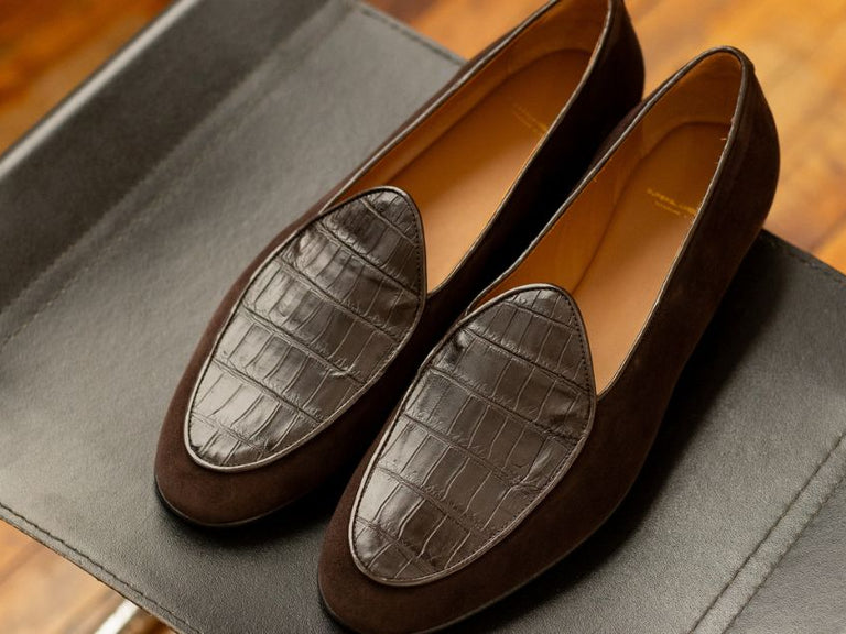 Superglamourous crocodile shoes for men