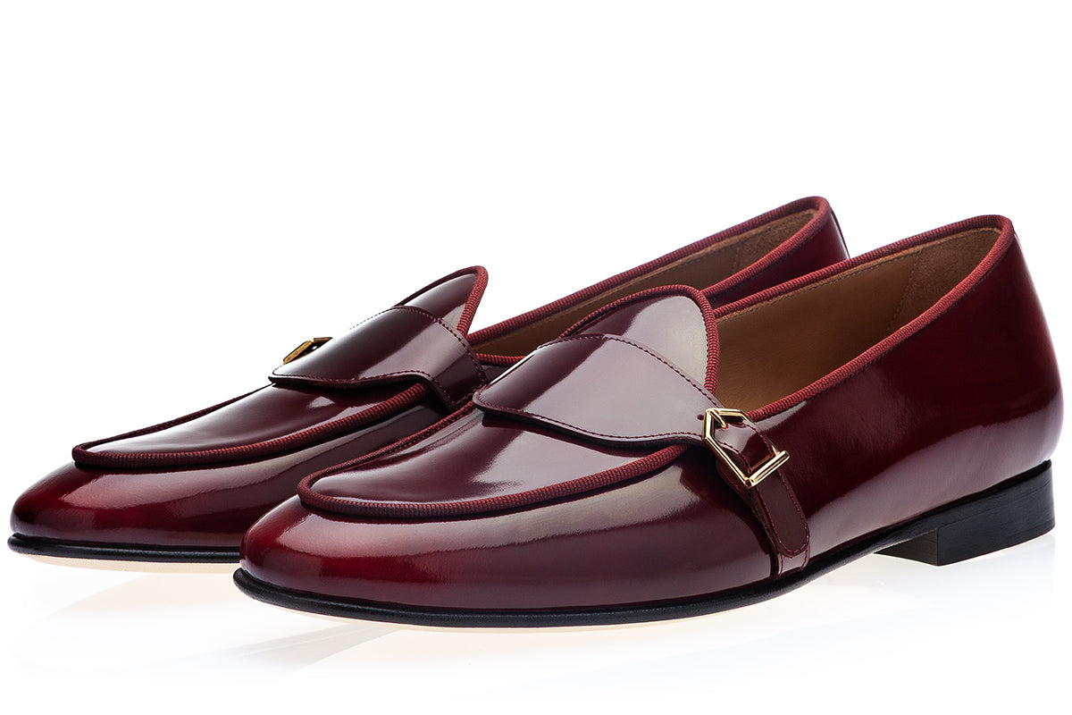 TANGERINE 15.1 BRUSHED BURGUNDY BELGIAN LOAFERS SUPERGLAMOUROUS TANGERINE 15.1 BRUSHED BURGUNDY BELGIAN LOAFERS SUPERGLAMOUROUS