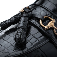 BRUNO CROCODILE BLACK SLIPPERS | Image 5