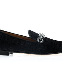 ELDORET MOIRE BLACK SLIPPERS | Image 3