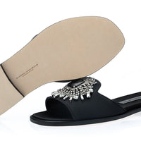 JUPITER SATIN BLACK SANDAL WOMAN | Image 2