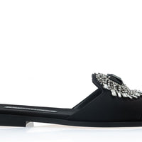 JUPITER SATIN BLACK SANDAL WOMAN | Image 3
