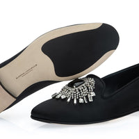 JUPITER SATIN BLACK SLIPPERS WOMAN | Image 2