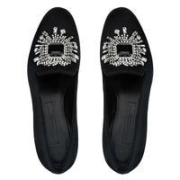 JUPITER SATIN BLACK SLIPPERS WOMAN | Image 4