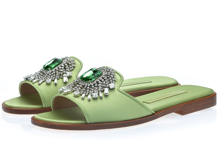JUPITER SATIN PERIDOT SANDAL WOMAN