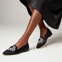 JUPITER SATIN BLACK SLIPPERS WOMAN | Image 6