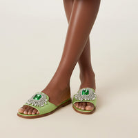 JUPITER SATIN PERIDOT SANDAL WOMAN | Image 6