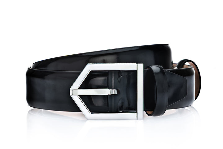 ODILON BRUSHED BLACK BELT