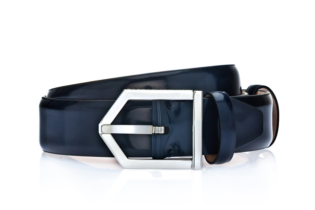 ODILON BRUSHED NAVY BELT