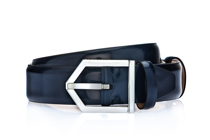 ODILON BRUSHED NAVY BELT