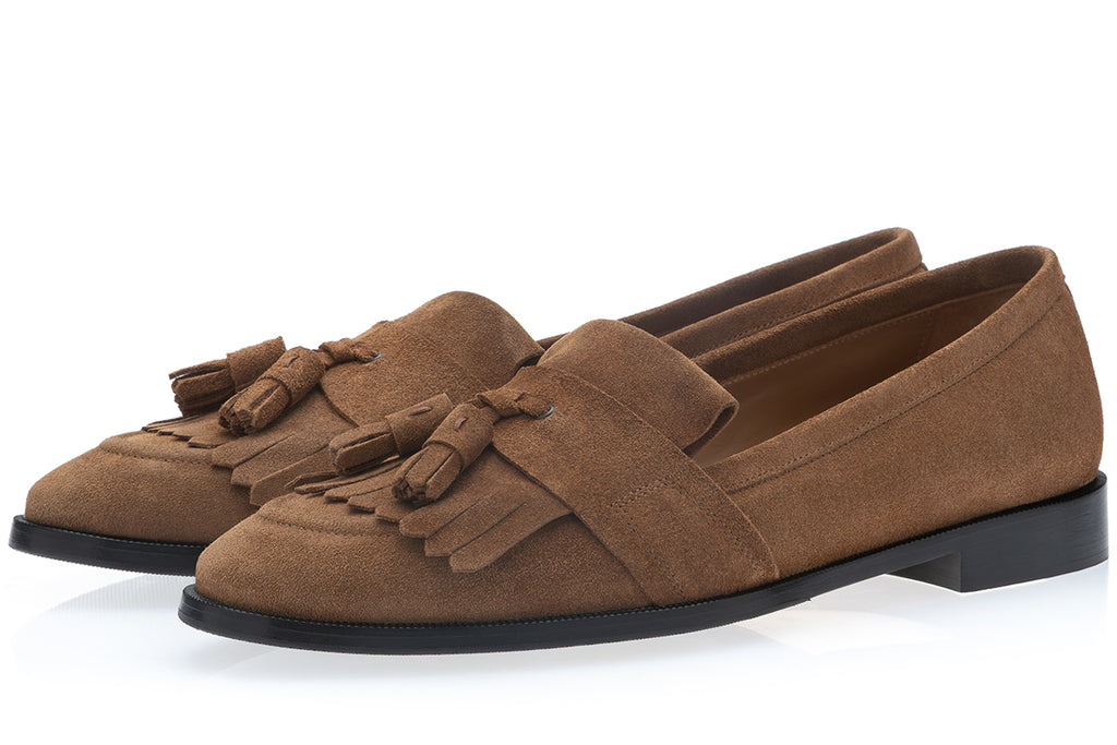 ROMEO GORAIN TOBACCO LOAFERS
