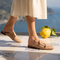 TANGERINE 7 W SUEDE BEIGE MULES WOMAN | Image 6