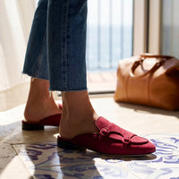 TANGERINE 7 W SUEDE CHERRY MULES WOMAN | Image 6