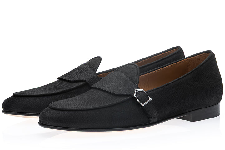 TANGERINE 15.1 OREGON BLACK BELGIAN LOAFERS