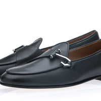 TANGERINE 16 GUANTO NAVY BELGIAN LOAFERS | Image 1