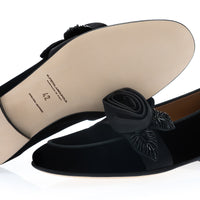 TANGERINE 17 VELOUR BLACK BELGIAN LOAFERS | Image 2