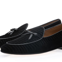 TANGERINE 1 TEJUVELOUR BLACK BELGIAN LOAFERS | Image 1