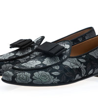 TANGERINE 3 FLORALUX BLACK BELGIAN LOAFERS | Image 1