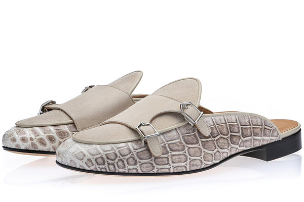 TANGERINE 7 CROCOSUEDE HIMALAYAN MULES