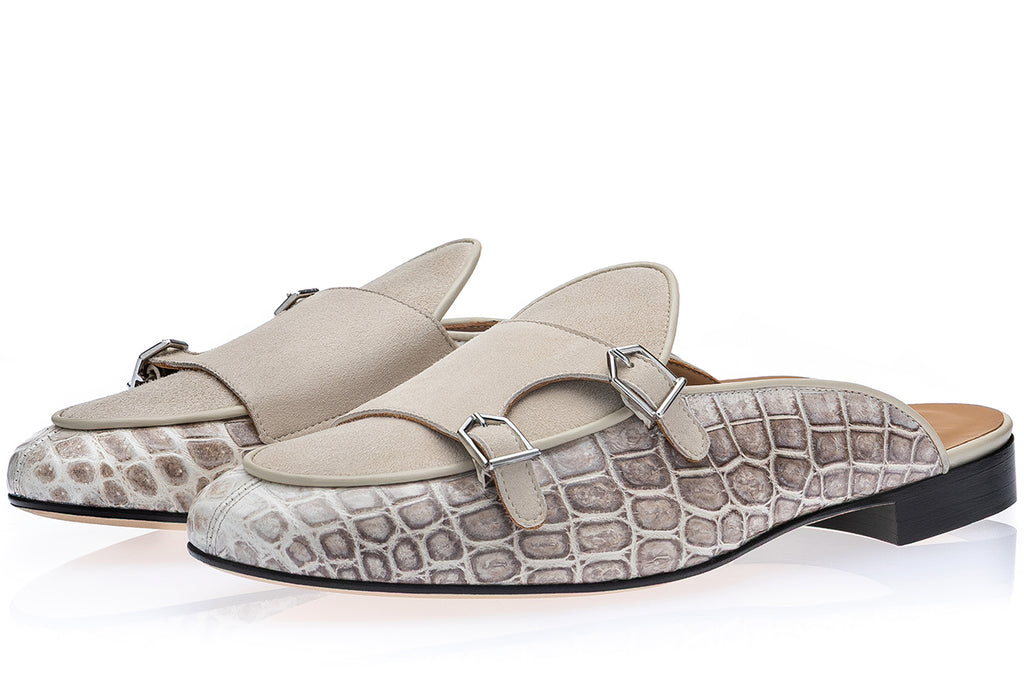 TANGERINE 7 CROCOSUEDE HIMALAYAN MULES