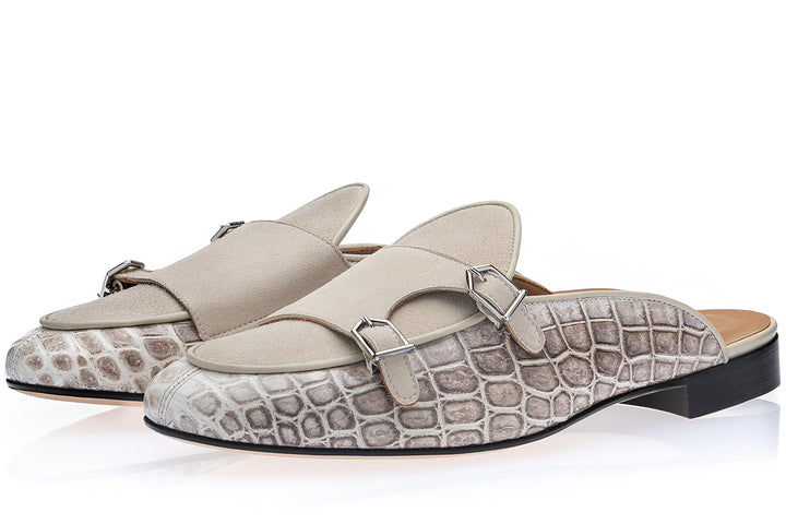 TANGERINE 7 CROCOSUEDE HIMALAYAN MULES