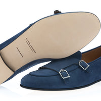 TANGERINE 7 VELUKID BLUE BELGIAN LOAFERS | Image 2