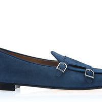 TANGERINE 7 VELUKID BLUE BELGIAN LOAFERS | Image 3