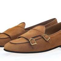 TANGERINE 7 VELUKID COGNAC BELGIAN LOAFERS | Image 1