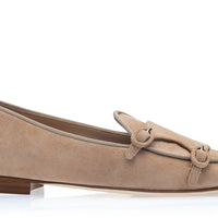 TANGERINE 7 W SUEDE BEIGE BELGIAN LOAFERS WOMAN | Image 3