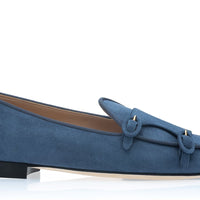 TANGERINE 7 W SUEDE BLUE BELGIAN LOAFERS WOMAN | Image 3