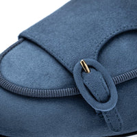 TANGERINE 7 W SUEDE BLUE BELGIAN LOAFERS WOMAN | Image 5