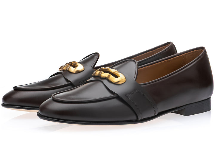 TANGERINE 9.2 NAPPA COCOA BELGIAN LOAFERS