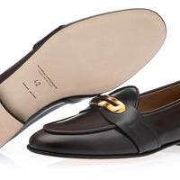 TANGERINE 9.2 NAPPA COCOA BELGIAN LOAFERS | Image 2