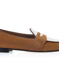 TANGERINE 9.3 VELUKID COGNAC BELGIAN LOAFERS | Image 3