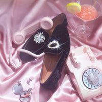 DIVINE VELOUR BLACK SLIPPERS Slippers Superglamourous | Image 7