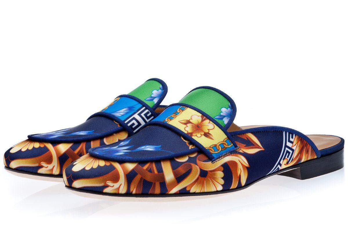 BOLERO ACANTHUS NAVY MULES Mules Superglamourous