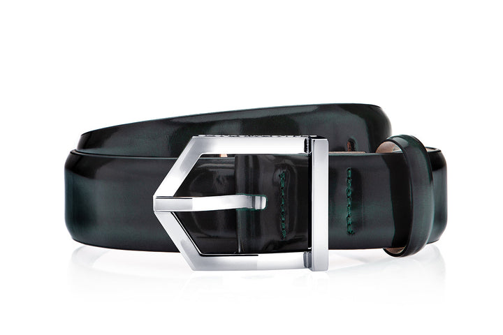 ODILON BRUSHED GREEN BELT Belts Superglamourous