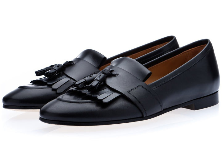 ROMEO TOLEDO BLACK LOAFERS Loafers Superglamourous