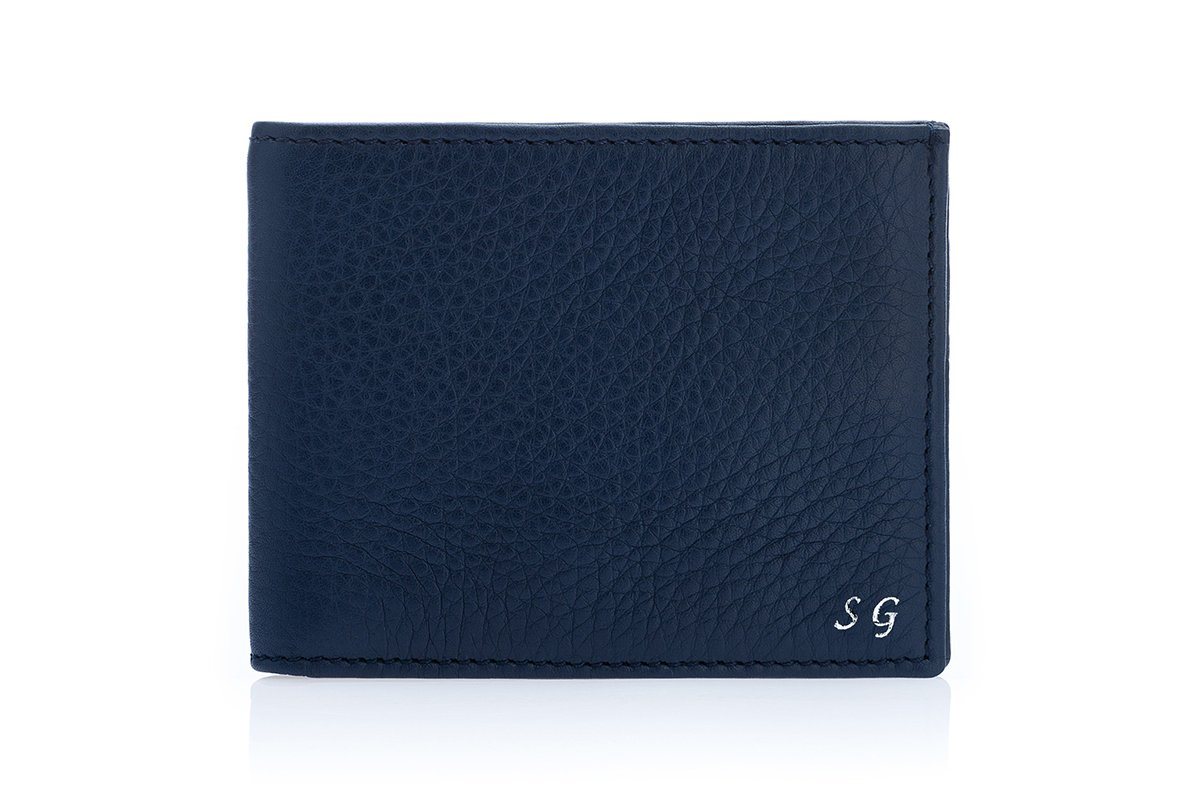 GUADALUPA GRAIN NAVY WALLET Small Leather Goods Superglamourous