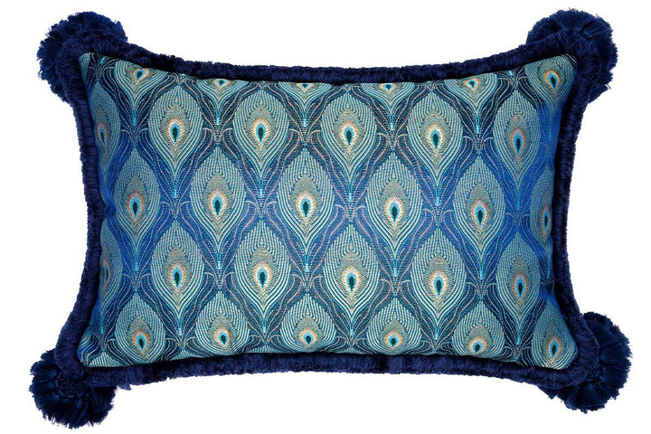 AMADORO PEACOCK NAVY CUSHION Cushions Superglamourous