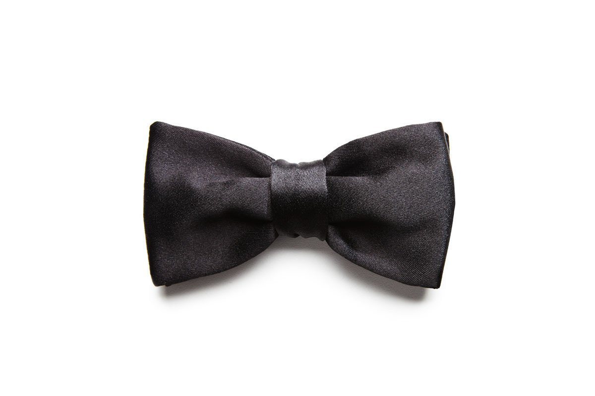 BEAU SATIN BLACK BOW TIE Ties and Bow Ties Superglamourous