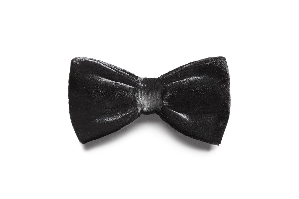 BEAU VELOUR BLACK BOW TIE Ties and Bow Ties Superglamourous