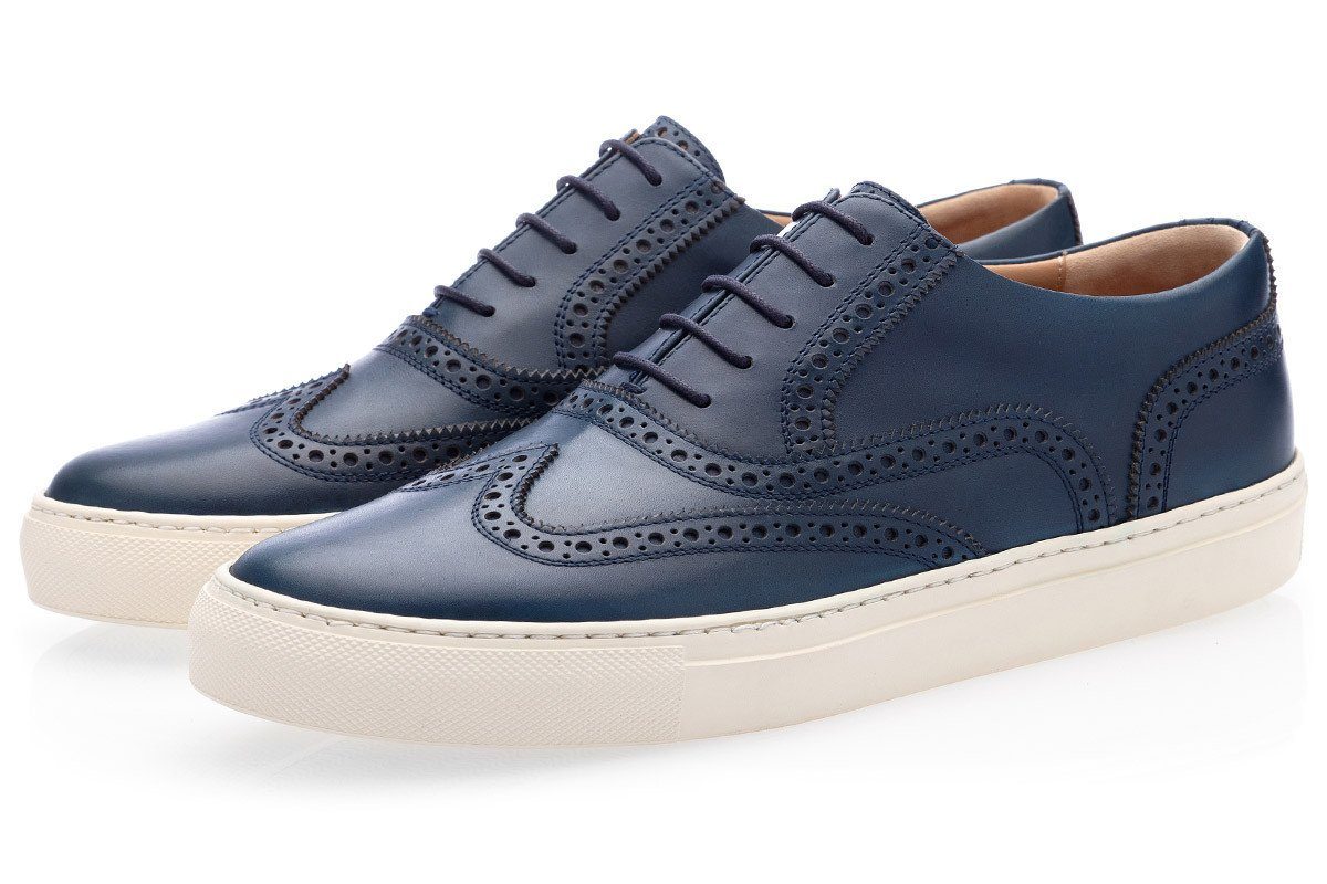 CASTOR NAPPA NAVY LOW TOP Private Sale Superglamourous