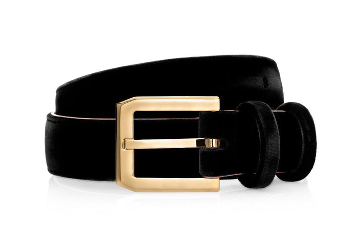 CREVEL VELOUR BLACK BELT Belts Superglamourous