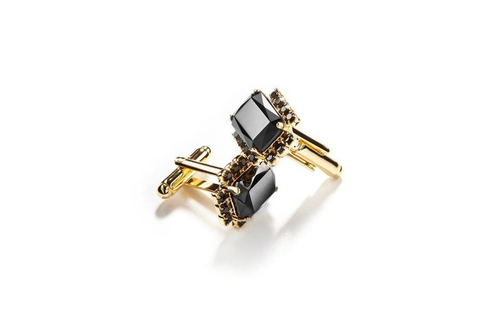 GILLES CRYSTAL BLACK CUFFLINKS Cufflinks Superglamourous
