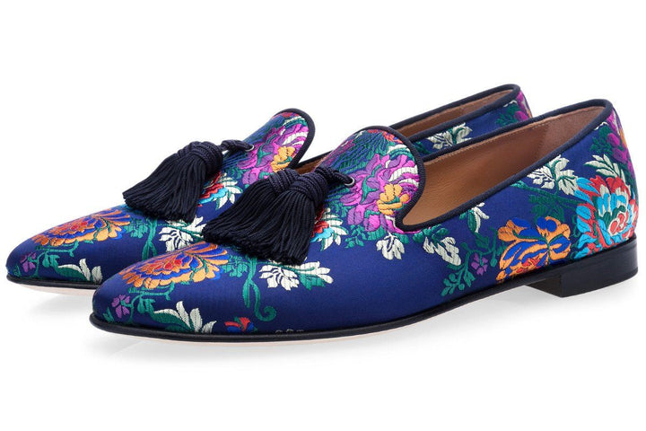 LOUIS KORELA NAVY SLIPPERS Slippers Superglamourous
