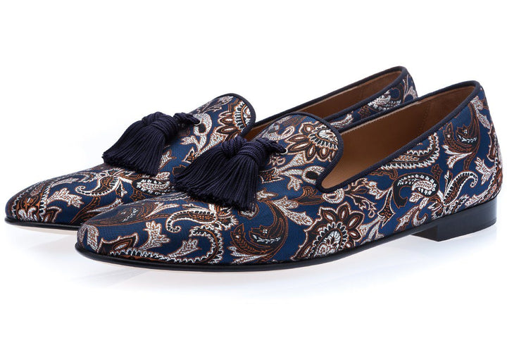 LOUIS MASATO NAVY SLIPPERS Slippers Superglamourous