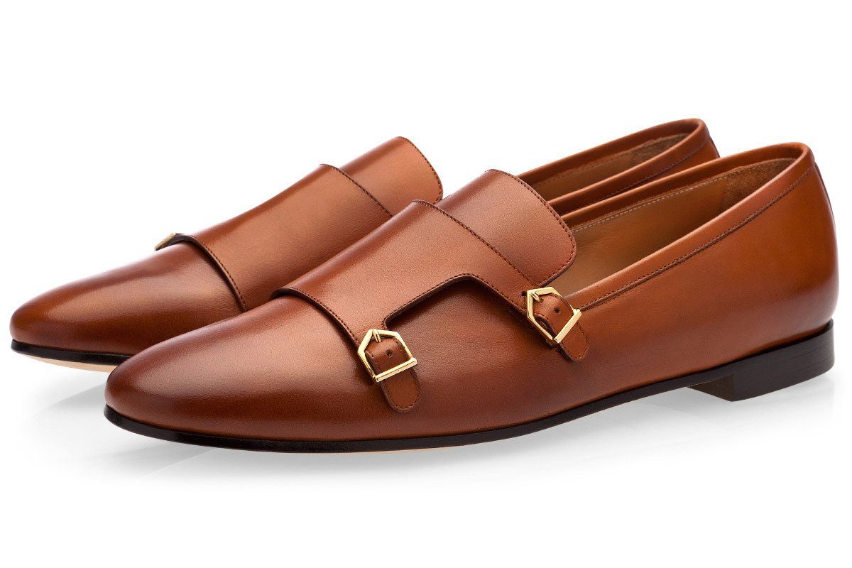 ODILON NAPPA COGNAC LOAFERS Loafers Superglamourous