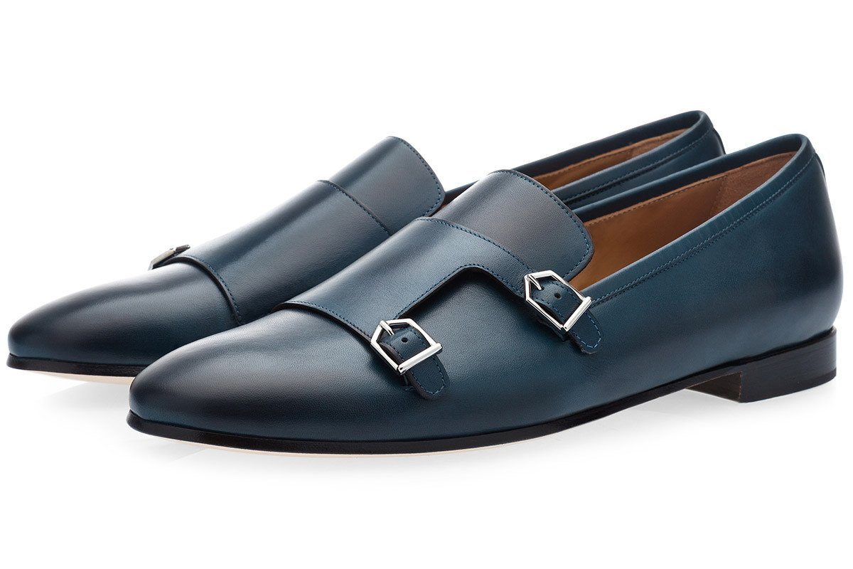 ODILON NAPPA NAVY LOAFERS Loafers Superglamourous